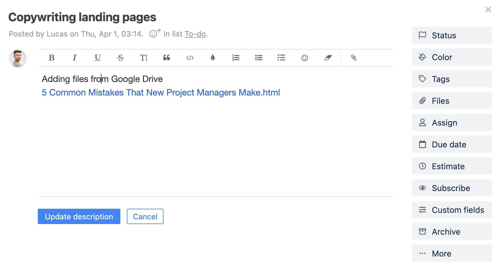 Google Drive file upload