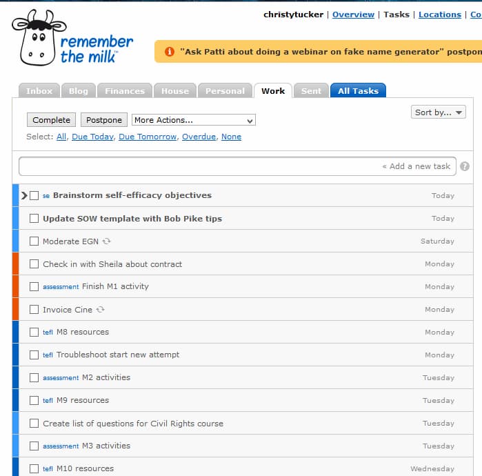 Airtable alternative Remember The Milk