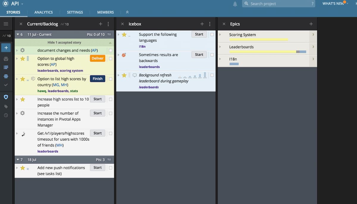 Jira alternative Pivotal Tracker