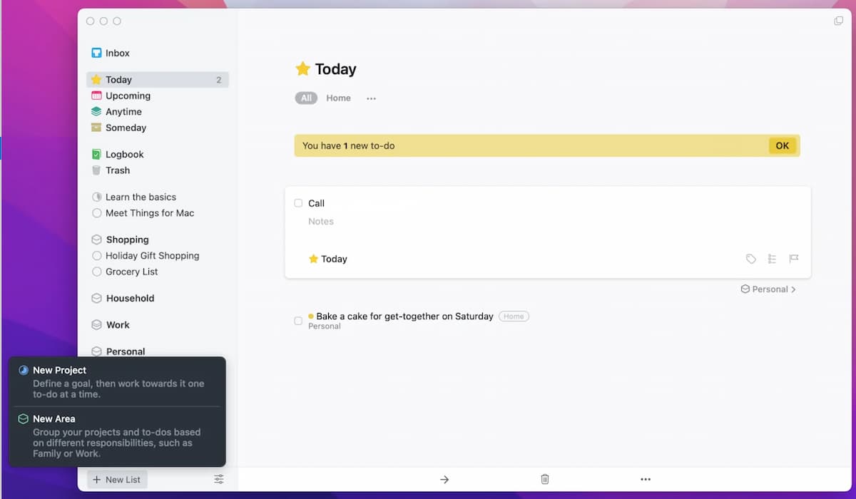 Todoist alternative Things