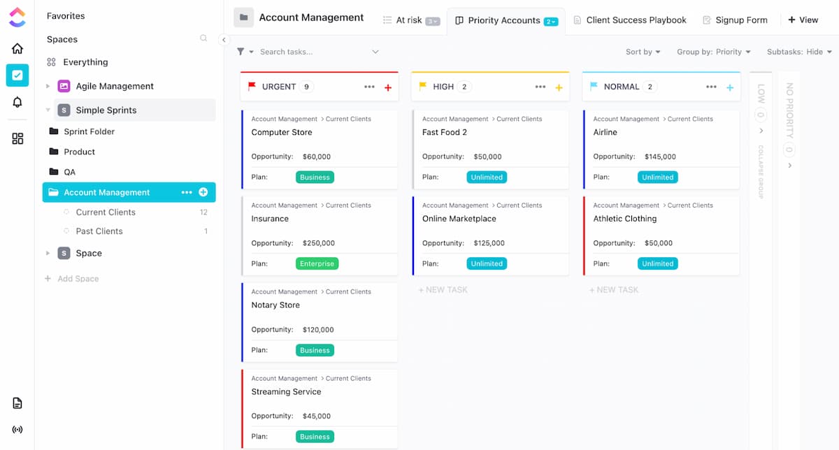 Trello alternative ClickUp