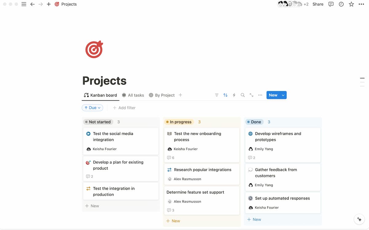 Trello alternative Notion