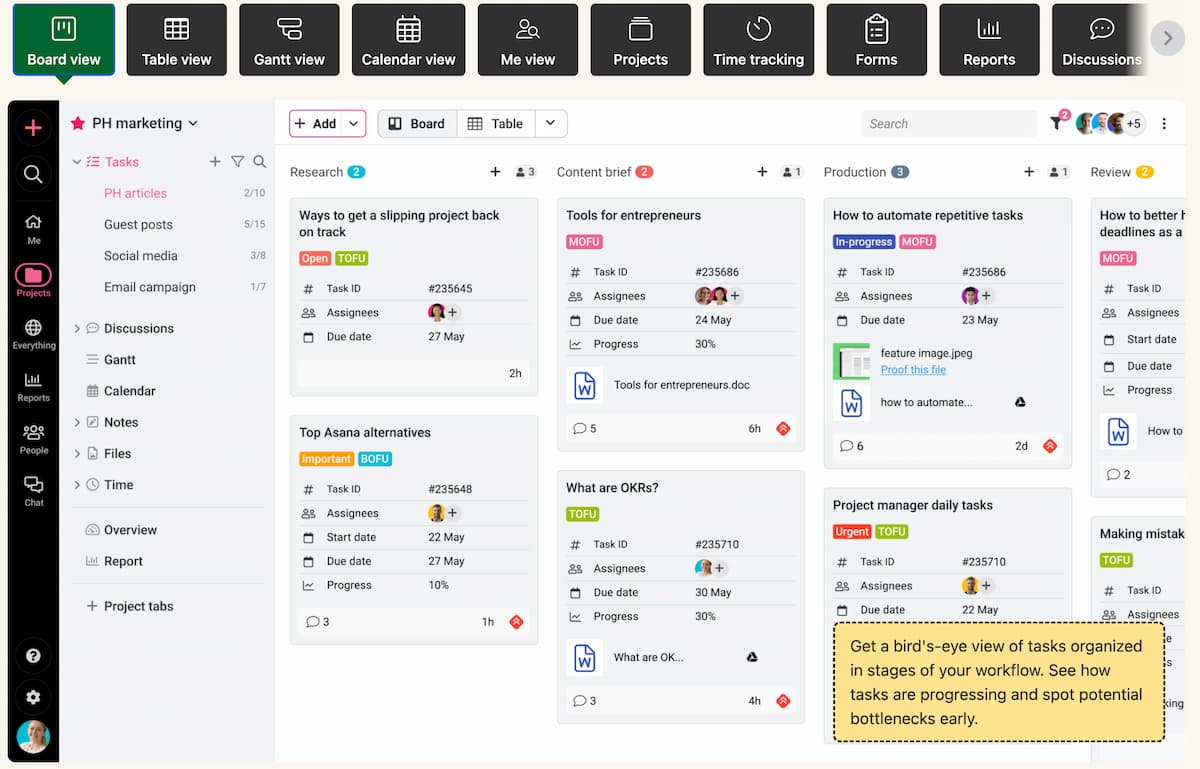 Trello alternative Proofhub