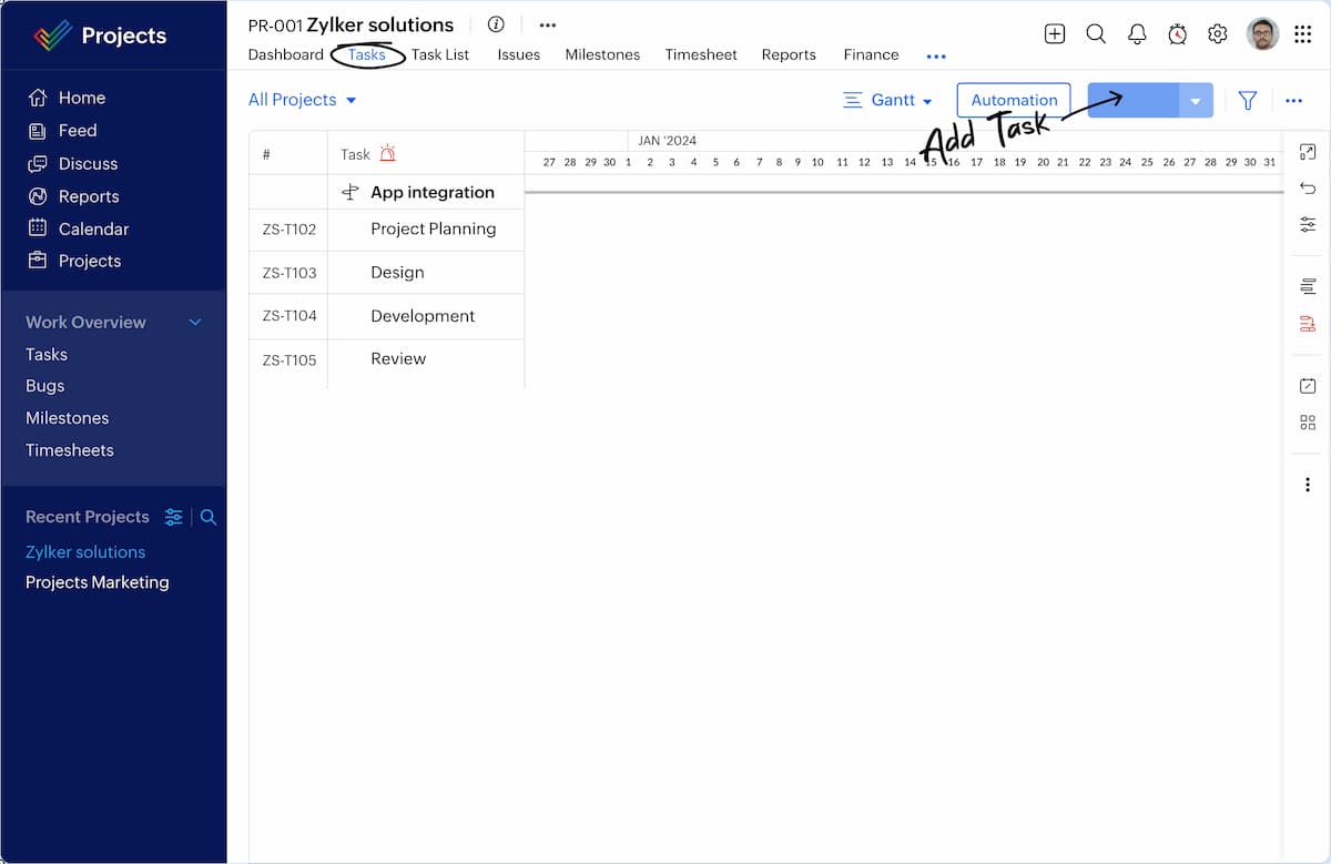 Trello alternative Zoho