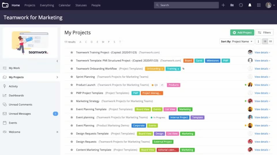 Zenkit alternative Teamwork