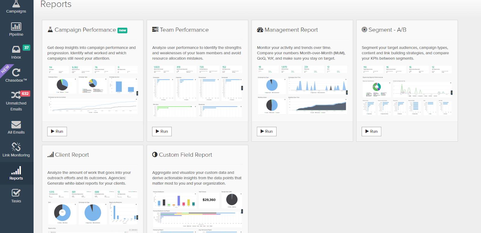 Pitchbox interface